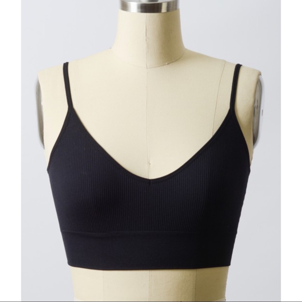 BUNDLE DEAL!! Low Back Seamless Bralette Black/Tan - Picture 8 of 8